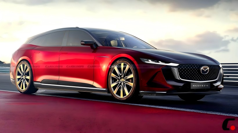 Benchmarking the BMW M340i with a Classic Shooting Brake Design: Concept Renderings of the Mazda MAZDA EZ-6 Touring Variant
